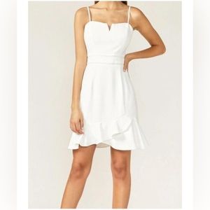 White mini dress